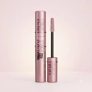 Maybelline Lash Sensational Sky High Mascara Waterproof tube and brush