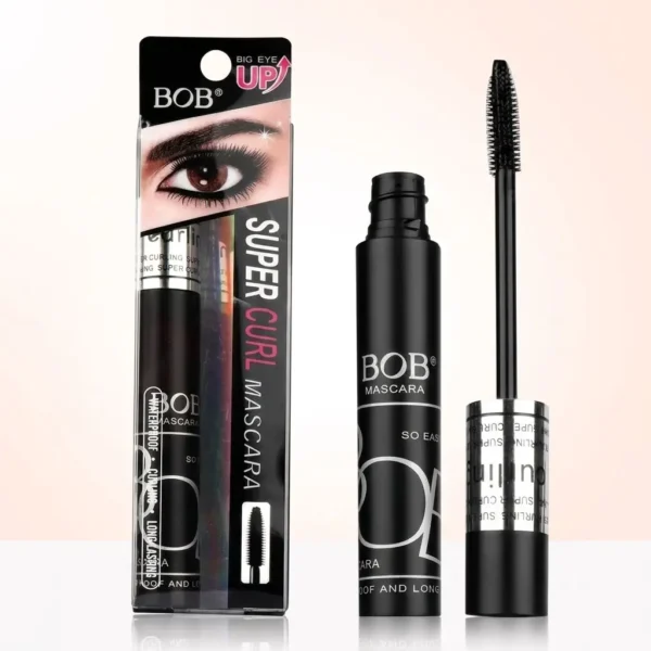 BOB Super Curl Mascara Waterproof Black tube and packaging